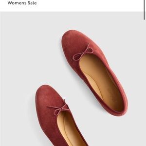 Madewell April Women's Burgundy Suede Ballet Flats